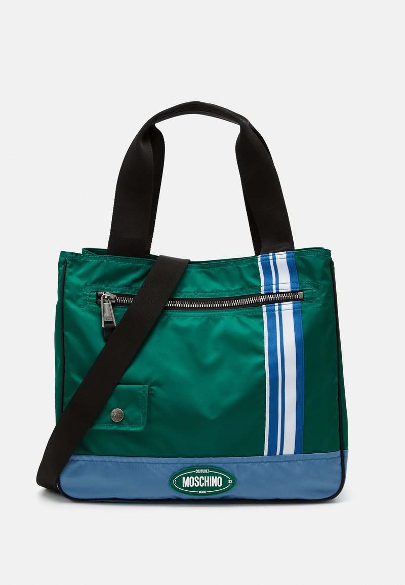 MOSCHINO BORSA TRACOLLA UNISEX - Geantă de pânză - fantasia verde