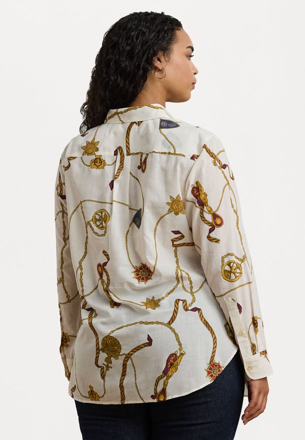 CLASSIC FIT PRINT COTTON VOILE SHIRT - Button-down blouse - cream multi3