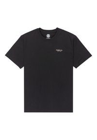T-shirt nera in cotone con maniche corte e collo rotondo. Presenta un piccolo testo bianco "ELEMENT CO. SINCE 1992" sul lato sinistro del petto.