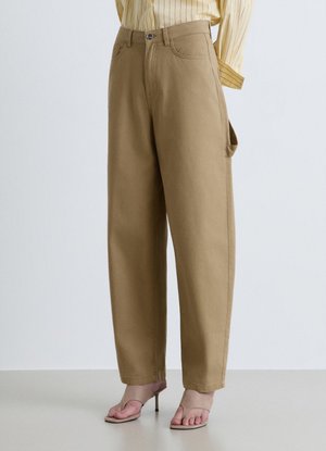 Calliope, PANTALONE LUNGO TINTA UNITA - Pantaloni - beige medio