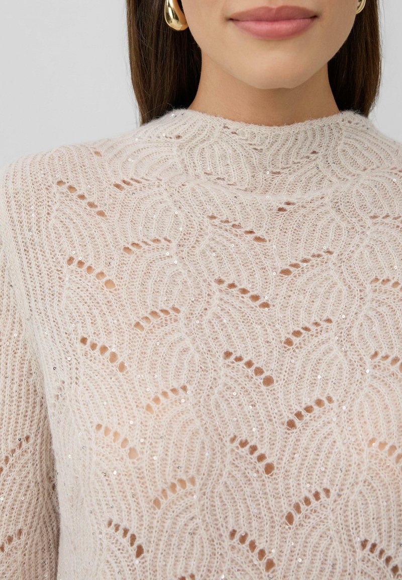 s.Oliver BLACK LABEL Sweater with 3/4 sleeves and glitter yarn in black