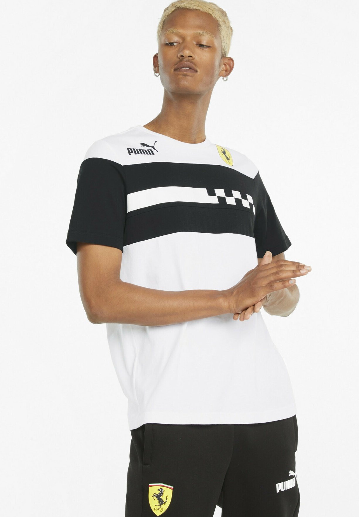 puma ferrari white t shirt