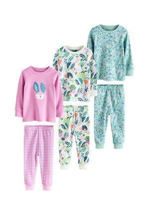 Next, REGULAR FIT - SNUGGLE PYJAMAS 3 PACK .SET - Pyjama - purple green bunny
