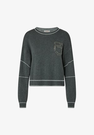 LIU JO, LIU JO PULLOVER MIT STEPPNÄHTEN - Πουλόβερ - dark grey