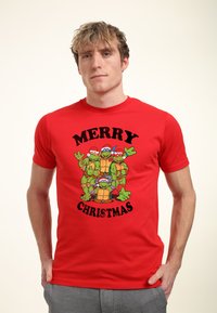 Henry Tiger TEENAGE MUTANT NINJA TURTLES GROUP CHRISTMAS - Camiseta estampada - red