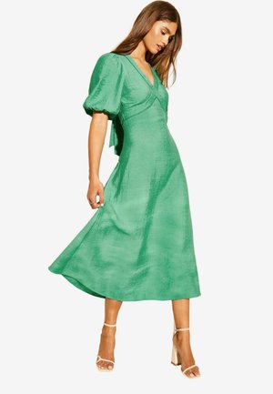Lipsy PUFF SLEEVE TIE BACK MIDAXI  PETITE - Nappali ruha - green