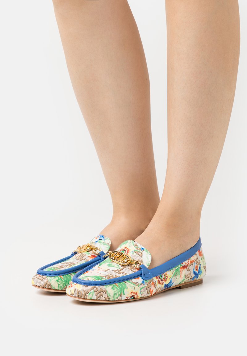 Lauren Ralph Lauren - AVERI FLATS LOAFER - Mokasīni - coral/blue, Palielināt