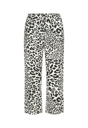 Angel of Style, CULOTTES, STRAIGHT LEG, LEOPARD PATTERN, ELASTIC WAISTBAND - Træningsbukser - snow white