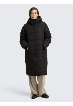 MIT ABNEHMBARER KAPUZE - Wintermantel - deep black