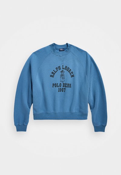 Polo Ralph Lauren POLO BEAR OVERSIZE FLEECE CREWNECK - Sweatshirt - petrol blue