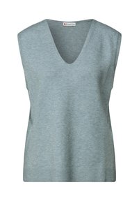 ÄRMELLOSER V-NECK - Jersey de punto - blau