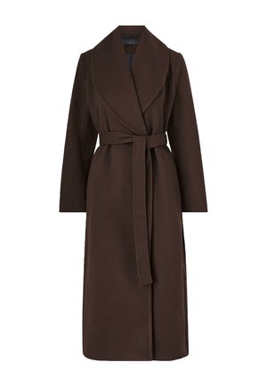 Ellos Collection, CAPE MIT SCHALKRAGEN - Classic coat - dark brown