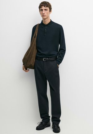 Massimo Dutti, COTTON BLEND SLIM FIT PANTS - Chinos - dark blue