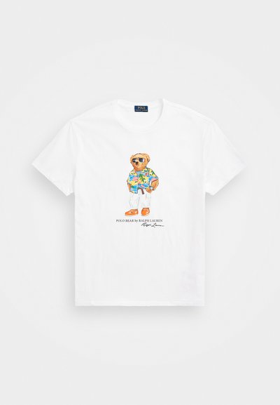 Polo Ralph Lauren CLASSIC FIT POLO BEAR JERSEY T SHIRT - Triko s potiskem - white