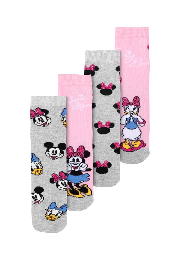 4ER PACK MINNIE MOUSE DAISY DUCK SNEAKER - Socken - rosa grau