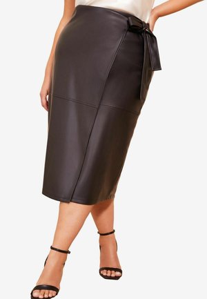 Friends Like These REGULAR FIT-WRAP - A-vonalú szoknya - black
