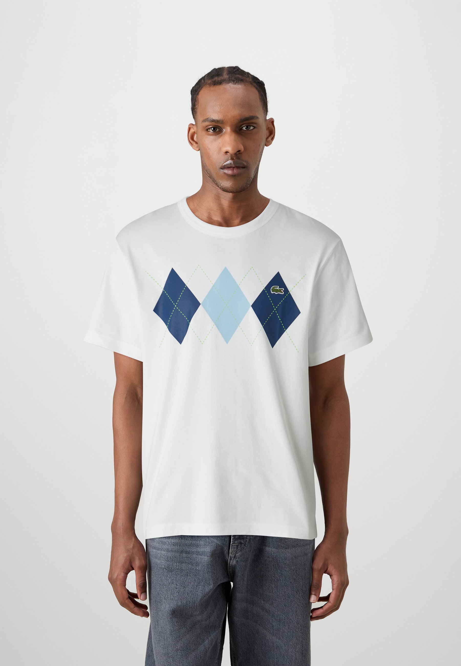 Lacoste Print T-shirt - white - Zalando.co.uk