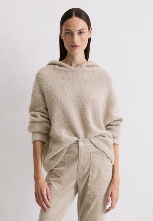 BOUCLÉ LOOSE - Felpa con cappuccio - chalky mauve melange