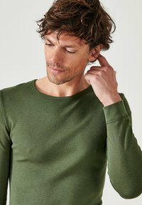 Damart COL ROND CLASSIQUE - Maglietta intima - kaki