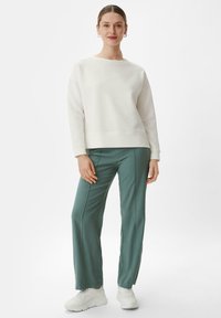 comma casual identity MIT STRUKTURMUSTER - Sweatshirt - weiß