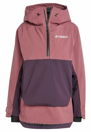 Adidas Terrex XPERIOR TWO-LAYER LINED RAIN.RDY - Waterproof jacket - burgundy   aurora black