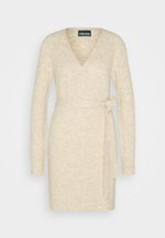 PIECES Pcnuella LS O-Neck Knit BC Jersey De Punto, Sobre Rosa/Detalle: Hilo Cdan Mixto