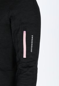 Swedemount TRAIL STRETCH - Felpa con zip - black melange lt pink