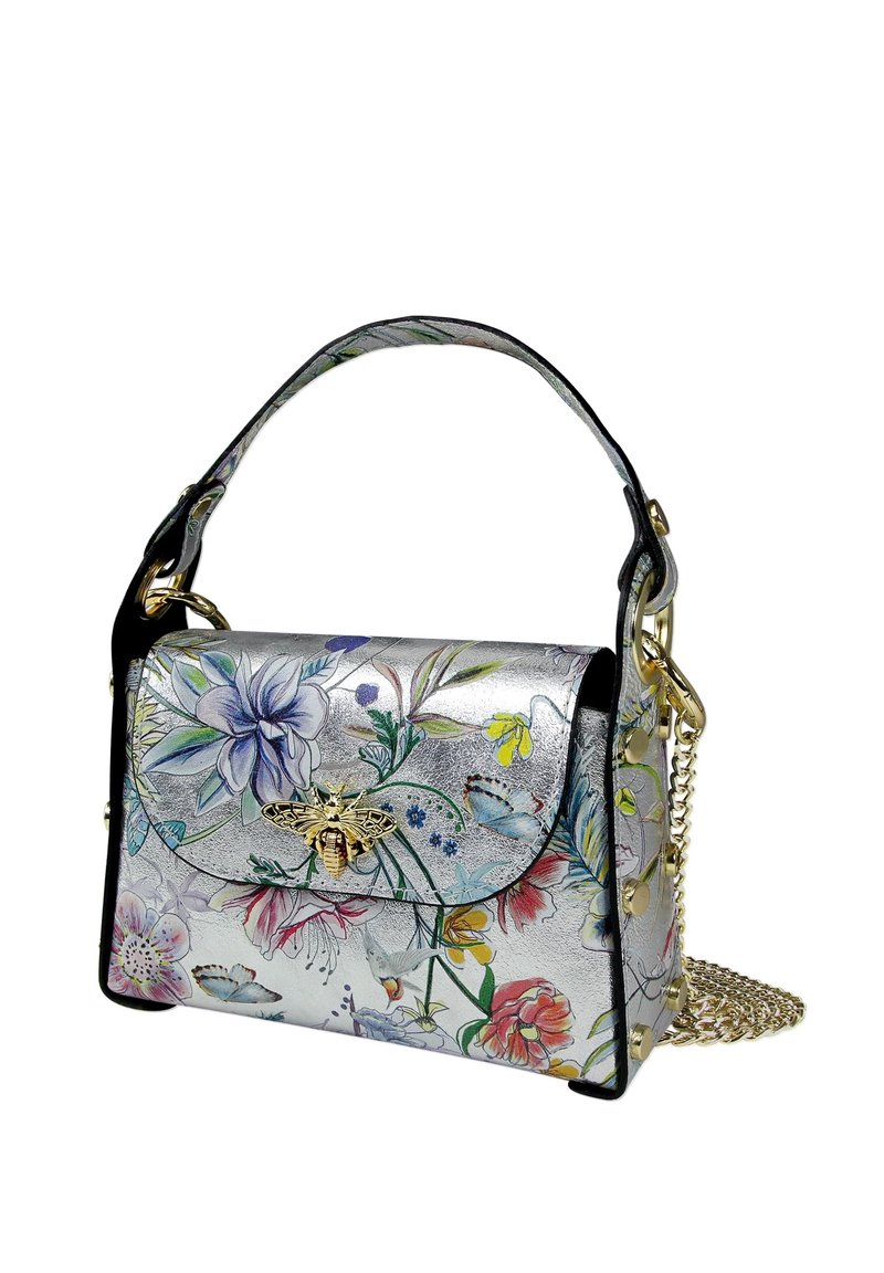 DrachenLeder Handtas - silber farbig