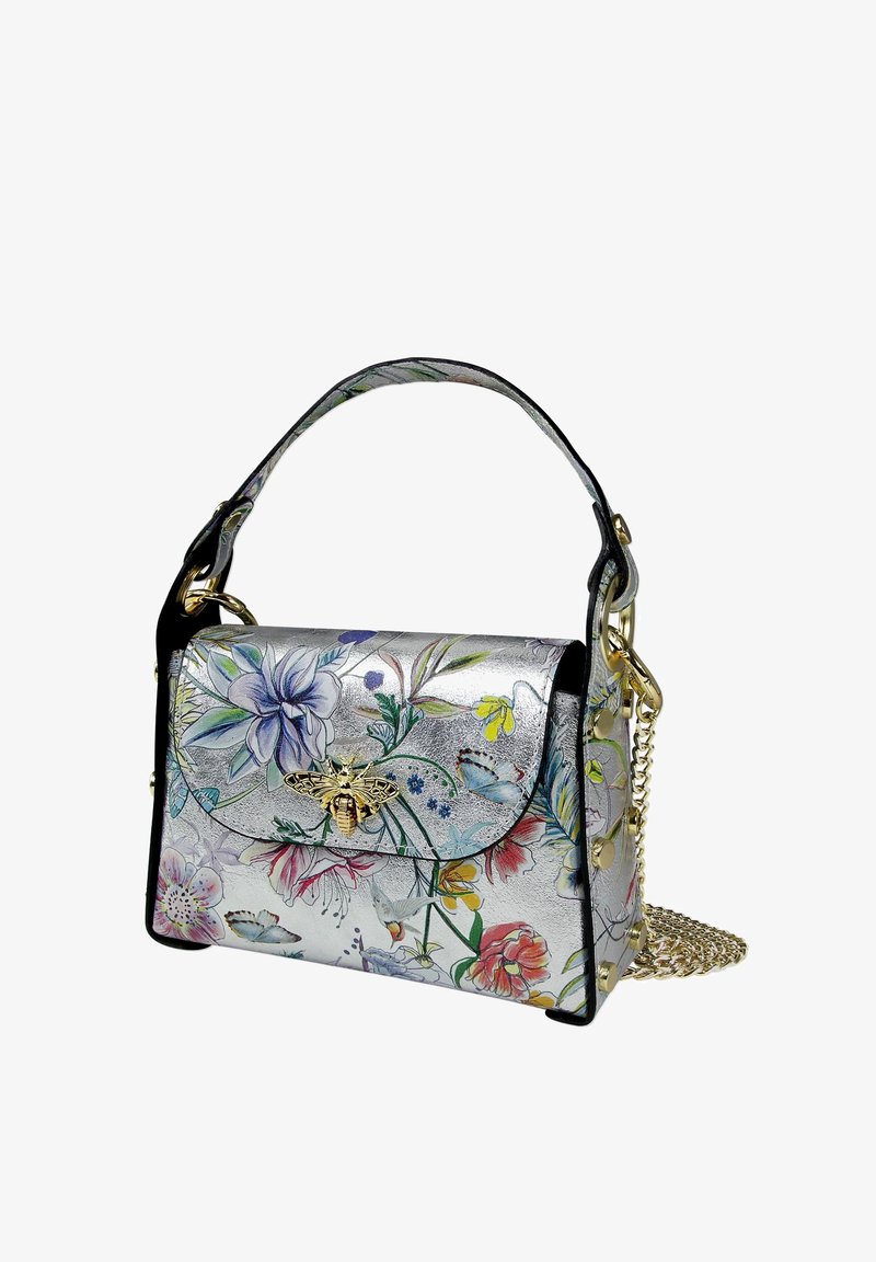 DrachenLeder Handtas - silber farbig