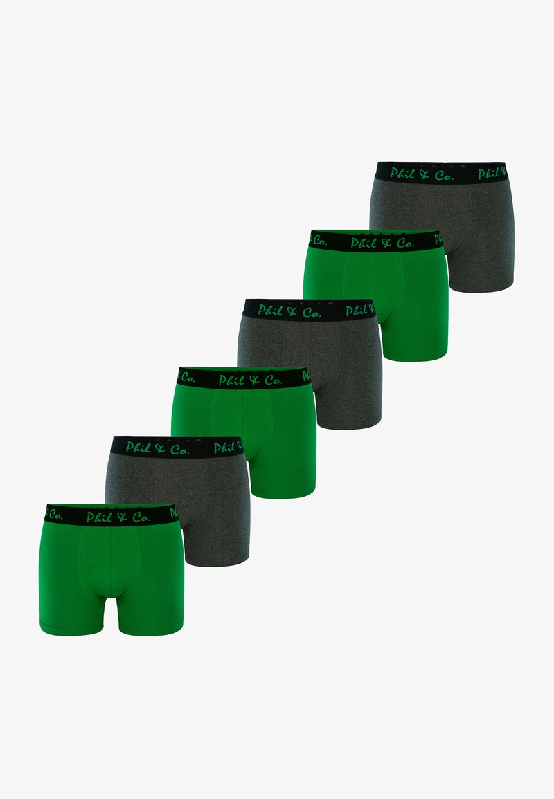 Phil & Co. Berlin 6-PACK - Boxershort - grün anthrazit