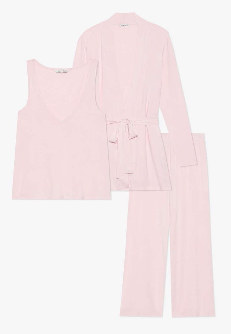 Panadila Set Pigiama Donna Lounge Oversize A Righe – Maglione E Pantaloncini – Morbido E Traspirante – Dusty Pink Combo M - 2