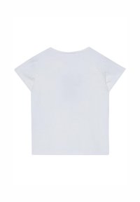 T-shirt bianca a maniche corte con scollo rotondo. Tessuto in cotone morbido, forma boxy, design semplice e senza pattern o accenti visibili.