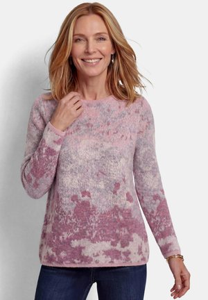 GOLDNER, PULLOVER PULLOVER IN LEICHTER FLAUSCH-QUALITÄT - Trui - dusky rose patterned