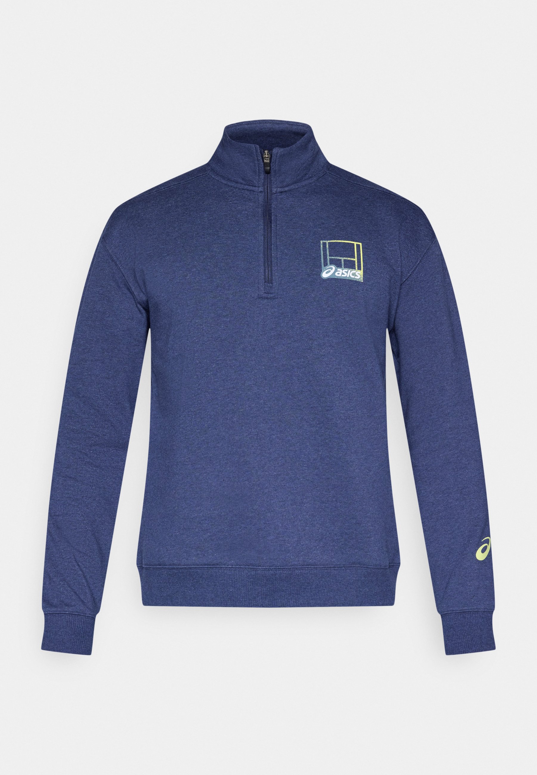 ASICS COURT CORE GRAPHIC HALF ZIP - Sweatshirt - midnight heather