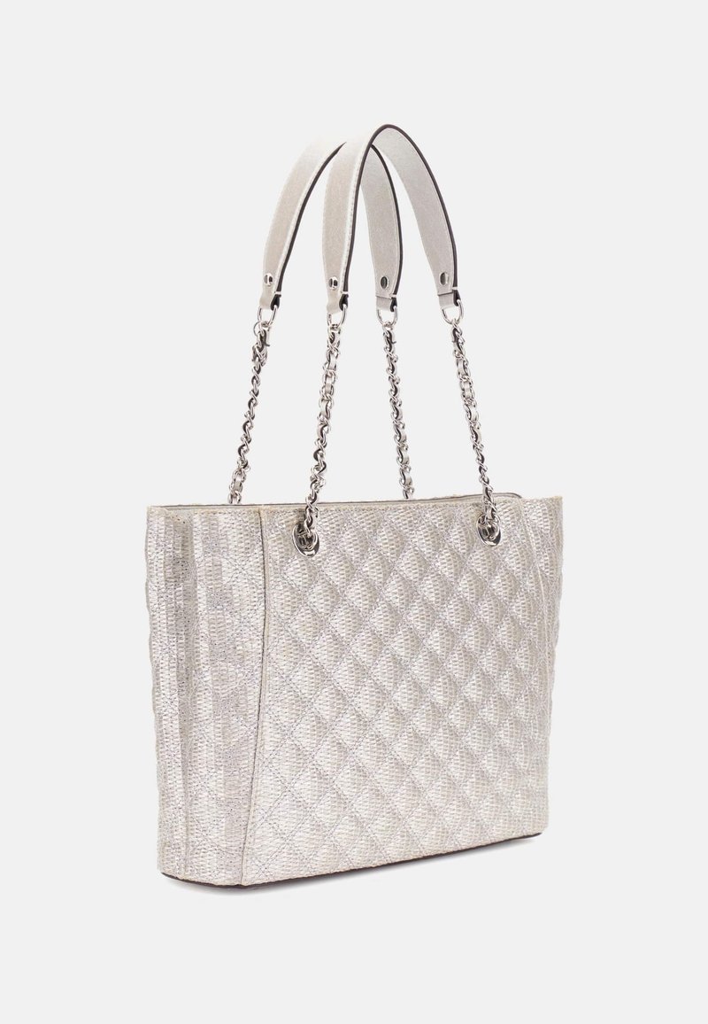 Handtasche Guess Shopper Silber Guess GIULLY GESTEPPT Handtasche