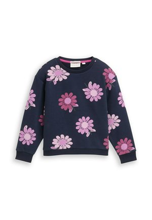 Sweatshirt - big navy floral print