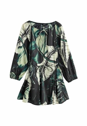 REGULAR FIT - LONG SLEEVE MINI  - Kasdienė suknelė - black green