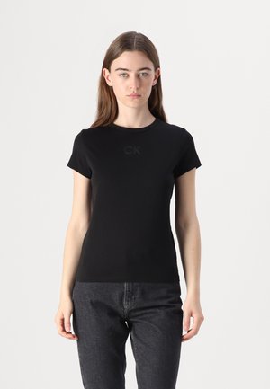 SLIM - Basic T-shirt - black