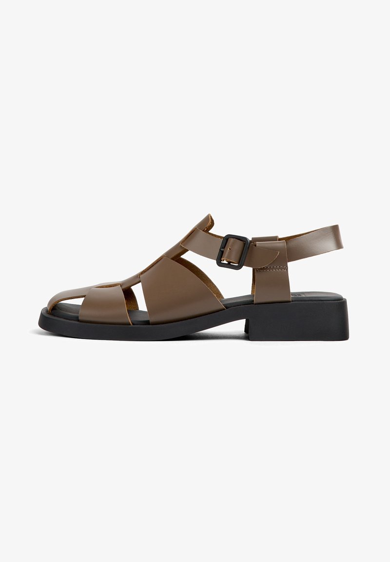 Sandali Piatti Donna Camper Dana-k201490 - In Pelle, Suola In Gomma Termoplastica, Slip On, Colore Naturale