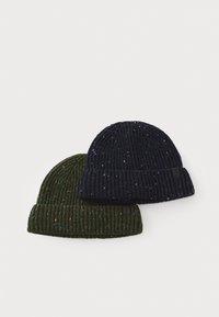 UNISEX 2 PACK - Megzta kepurė - dark blue/dark green