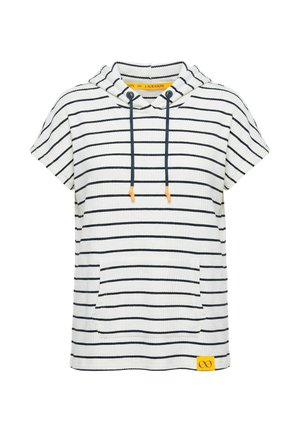 LAURASØN, STRIPED SHORT SLEEVE HOODIE - Camiseta estampada - marine