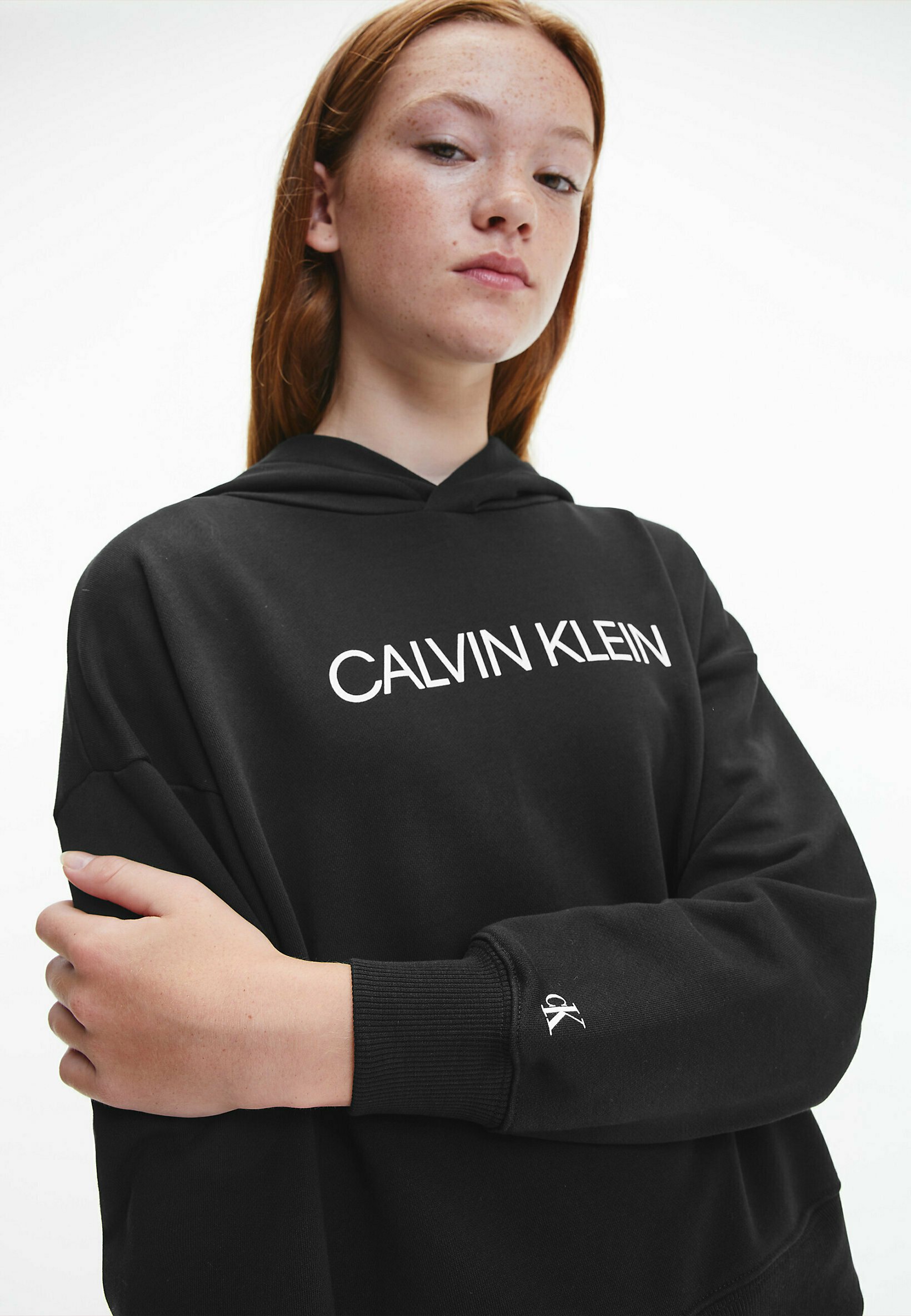 Calvin Klein Jeans Felpa con cappuccio - ck black/nero - Zalando.it