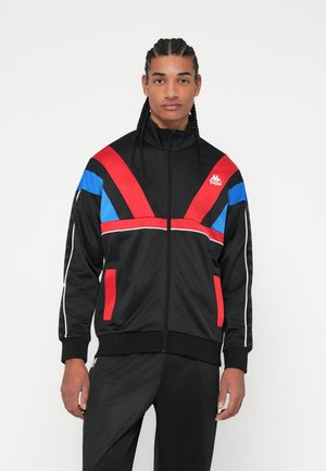 BANDA ORLANDO - Mikina so zipsom - black/red racing/blue sea