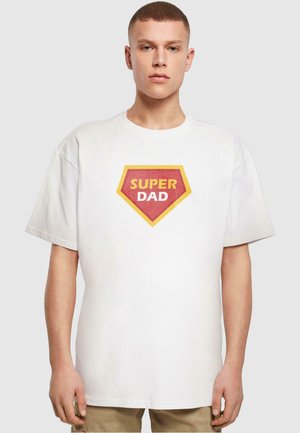 FATHERS DAY - SUPER DAD HEAVY OVERSIZE - Print T-shirt - white