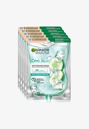Garnier SKINACTIVE HYALURONIC CRYOJELLY MASCHERA IN TESSUTO JELLY ANTI-FATICA - 5 PACK - Maschera viso - trasparente