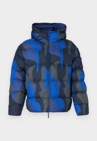 MOUNTAIN ECO HOODED JACKET GRAPHIC - Žieminė striukė - fancy blue