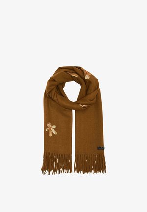 FRAAS, SEQUIN GINGERBREAD MAN CASHMINK - Schal - ginger bread