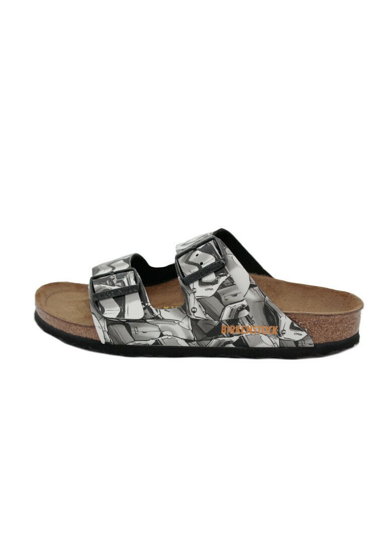 Herren Sandalen | Birkenstock Pantolette flach stormtrooper allover/weiß - AP73438 Herren Sandalen | Birkenstock Pantolette flach stormtrooper allover/weiß - AP73438