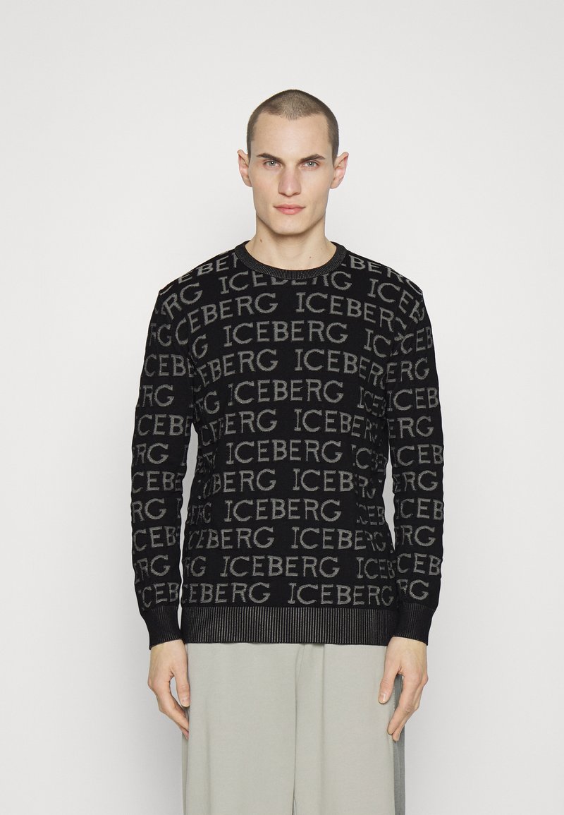 Iceberg MAGLIA GIROCOLLO Strickpullover fantasia/schwarz Zalando.at