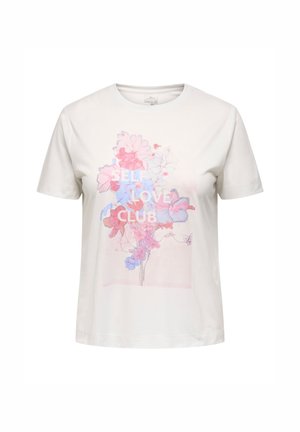CARNIKO S/S O-NECK REG TEE - T-shirt con stampa - cloud dancer print flower